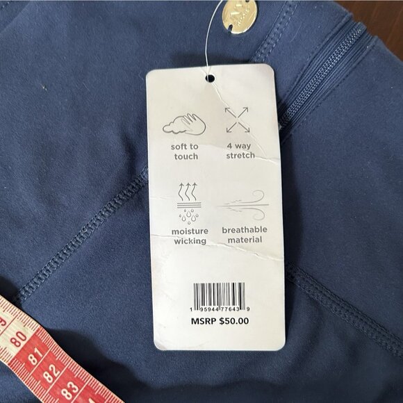 NEW Jones of NY women athletic shorts yoga 2XL blue jogger yoga workout comfort - Picture 9 of 16